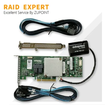 Карта RAID-контроллера ZUPOINT ASR-8805 12 Гбит /с SAS SSD PCIe 3.0 Карта Расширения + Конденсатор AFM-700 + 2ШТ Кабеля SFF8643 к SATA