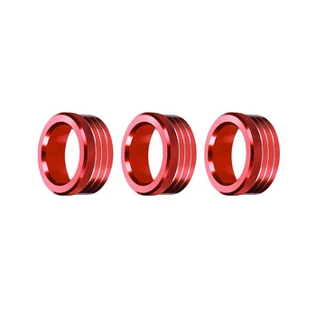 3шт Ручка кондиционера Центральной консоли Автомобиля Кольца регулировки громкости Кнопка отделки крышки для BRZ 86 GT86 2013-2020 Красный