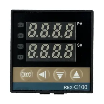 Усовершенствованный PID регулятор температуры REX C100 с термопарой SSR 25DA K Комплект точного управления для промышленного применения