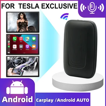 Беспроводной адаптер CarPlay для автомобилей Tesla Model 3 Y X S Проводной CarPlay Android Auto на беспроводной CarPlay Android Auto