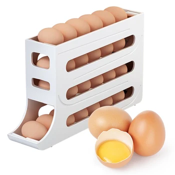 Ящик для хранения яиц в холодильнике Кухонный Ящик для хранения яиц Коробка для яиц Большой емкости Специальная коробка для яиц Коробка для скручивания яиц