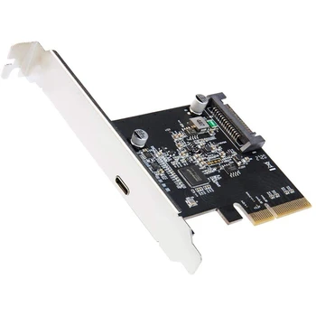Горячая карта расширения IOCREST USB 3.2 PCI Express PCI-E 4X для USB3.2 Gen2 X2 Type-C с разъемом SATA 20 Гбит/с Asmedia ASM3242