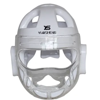 Белый шлем для Тиквондо Каратэ Защитные шлемы Спортивное снаряжение Шлем для ММА Муай Тай Бокса Защита головы Головной убор