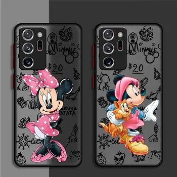 Чехол для Samsung Galaxy S23 S21 S20 Note 20 Ultra 10 Plus 8 9 S22 Note 10 Матовый Disney Mouse Disney Minnie Cute Cover