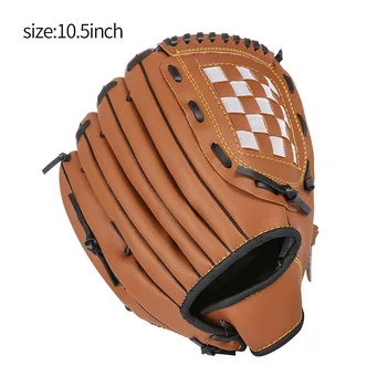 Бейсбольная перчатка из искусственной кожи для занятий спортом на открытом воздухе Бейсболом, софтболом, тренировочной перчаткой, спортивным снаряжением коричневого цвета 12,5 дюймов