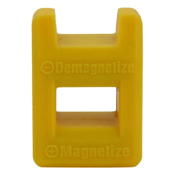 4X Отвертка, намагничиватель, размагничиватель, магнитный практичный инструмент для подбора, Цвет: желтый