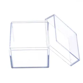 Прозрачный Акриловый 5-Сторонний Ящик Для Хранения Ювелирных Изделий Case Square Cube Props Box F3MD