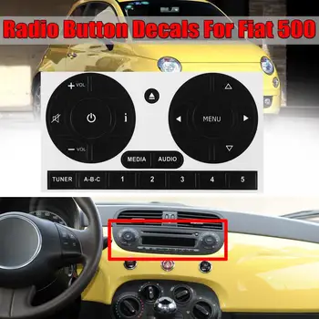 Автомобильные наклейки Радио Стерео Потертые Отклеивающиеся кнопки Ремонтные наклейки Наклейки для Fiat 500