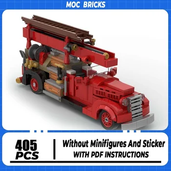 Moc Building Block V8-85 Модель Пожарной Машины Технология Кирпич DIY Сборка Честный Автомобиль Игрушка Для Праздничного Подарка