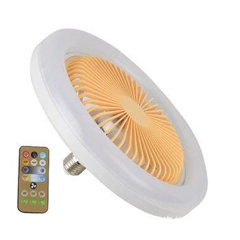Потолочный Вентилятор Со Светом 30 Вт Пульт Дистанционного Управления Внутренний Светодиодный Светильник Бесшумная Спальня Декор Кухни Лампа Вентиляторы LED Smart Fan Light