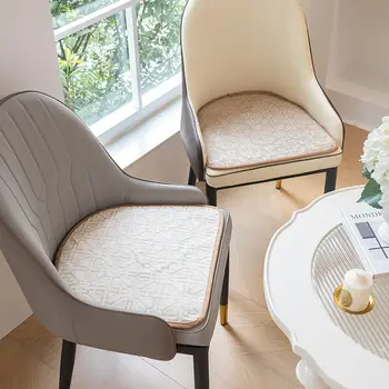 Легкие домашние подушки в форме подковы в роскошном стиле, Тонкие противоскользящие коврики для стульев в столовой, четырехсезонная универсальная подушка для стула