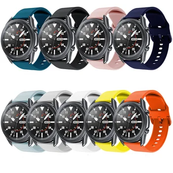 Ремешок для Часов Силиконовый Для Samsung Galaxy watch 3 45мм 41мм 42мм 46мм Ремешок Спортивные Смарт-Браслеты Браслет 20мм 22мм Ремешок Для Часов
