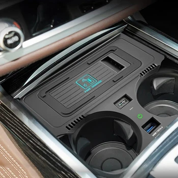 15 Вт Автомобильное беспроводное зарядное устройство QI быстрое зарядное устройство беспроводное зарядное устройство для телефона панель зарядного устройства для BMW 7 Серии G11 G12 G70 2020 2021 2022