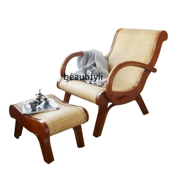 Домашнее кресло из ротанга Nordic Lazy Bone Chair Для взрослых, Балкон, гостиная, Диван со спинкой для сна, мебель для дивана