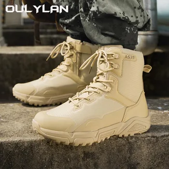 Уличные тактические военные ботинки для мужчин, походные ботинки, армейские ботинки для боя в пустыне, мужские кроссовки, походные ботильоны.