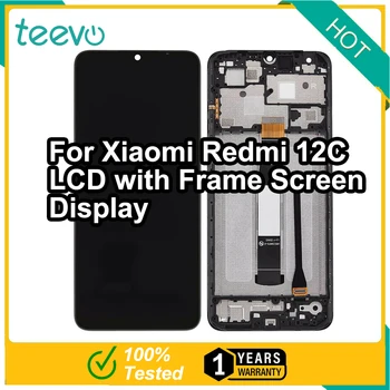 Teevo LCD Для Xiaomi Redmi 12C Экранный Дисплей и Дигитайзер Сенсорного Экрана С Черной Рамкой