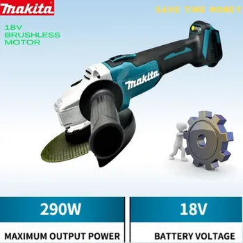 Мини-беспроводная шлифовальная машина MAKITA DGA404 125 / 100 мм, электроинструмент, бесщеточная шлифовальная машина, угловой станок для резки, Перезаряжаемые электроинструменты