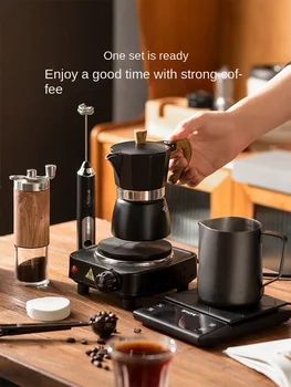 Оптовая продажа moka pot set домашний эспрессо портативный открытый кемпинг кофемолка для измельчения кофейник для ручного заваривания