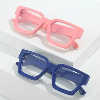 Модные очки с защитой от синего света, Винтажные Маленькие Квадратные Компьютерные очки, мужские, женские, ретро Ins, популярные очки для чтения
