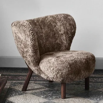 Шезлонг из овечьей шерсти Surprise Lonely Wind Little Petra single chair
