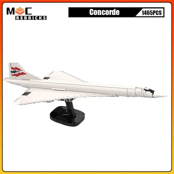 WW2 Военное Оружие США Concorde 1:80 MOC Строительные Блоки Истребитель DIY Модель Технология Коллекция Экспертов Кирпичные Игрушки Рождественские Подарки