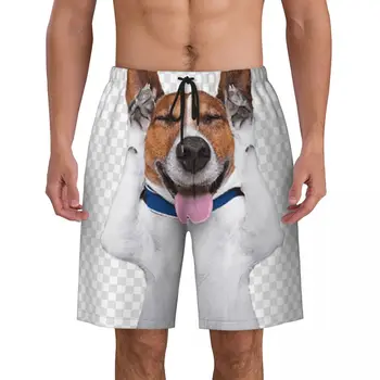 Пляжные шорты Funny Dog Jack Russell Terrier, мужские повседневные пляжные шорты, трусы, быстросохнущие плавки для домашних животных