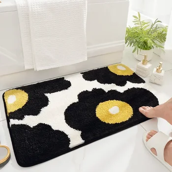 Современный простой впитывающий противоскользящий коврик для ванной Комнаты, свежий домашний коврик для входа в спальню, коврик для ног, коврики, ковер