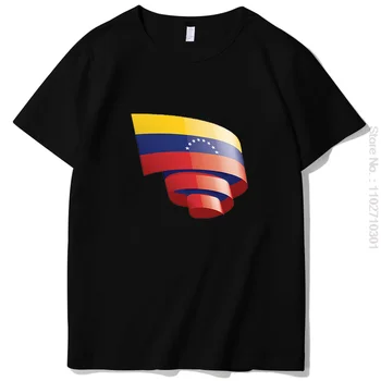 Скрученный флаг Венесуэлы, День венесуэльцев, графические футболки, футболки с коротким рукавом, Футболки с круглым вырезом, летняя мужская одежда