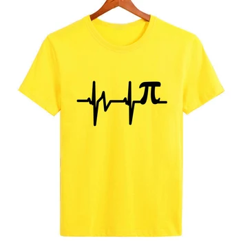 Креативная футболка с электрокардиограммой, Новый стиль, Летняя одежда с коротким рукавом, Брендовые топы, Футболка для мужчин B031