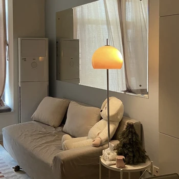Стеклянные торшеры градиентного цвета в стиле Ретро Минимализм, Прикроватная тумбочка для спальни, Атмосфера гостиной, Торшер-гриб, торшеры E27