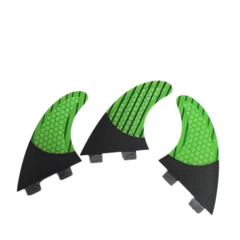 Плавники для короткой доски G5 / G7 UPSURF FCS Карбон С Ячеистыми Ластами Для серфинга Плавники для доски для серфинга Из зеленого и черного стекловолокна Quilhas Thruster