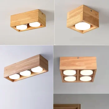 Японские минималистичные потолочные светильники из необработанного дерева, Лампа для спальни, кабинета, гостиной, прохода, коридора, гардеробной, внутреннего освещения. Декор