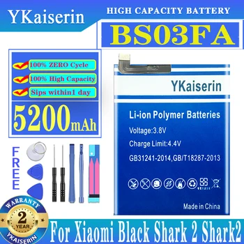 YKaiserin BS03FA аккумулятор емкостью 5200 мАч для Xiaomi Black Shark 2 Shark2 Сменный аккумулятор
