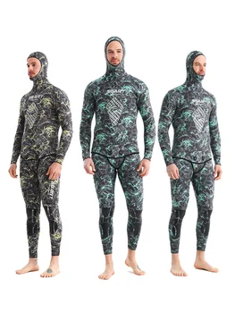 Профессиональный водолазный костюм с разрезом 3 мм, мужской костюм для холодного и теплого плавания, костюм для серфинга, костюм для фридайвинга, глубоководный костюм для рыбалки и охоты