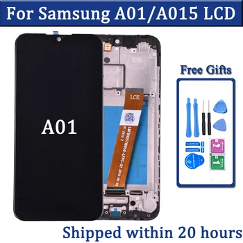 Для Samsung A01 ЖК-дисплей С Сенсорным Экраном Digitizer Замена A015 A015F A015G A015DS ЖК-дисплей высокого качества