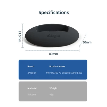 Камера Insta360 X3 Силиконовая защитная основа Надежная защита от царапин Прочная подставка Полный доступ к кнопкам и портам