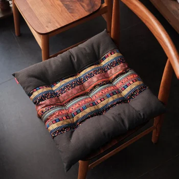 Подушка из Юго-Восточной Азии, подушка для обеденного стула в тайском стиле, домашний одиночный стул, богемная подушка 40x40 см, размер можно настроить