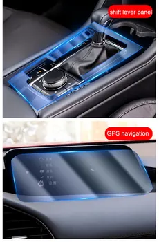 Для Mazda 3 Axela 2019-2020 Внутренняя Центральная консоль автомобиля Прозрачная Защитная пленка из ТПУ Против царапин, Ремонтная пленка, Аксессуары