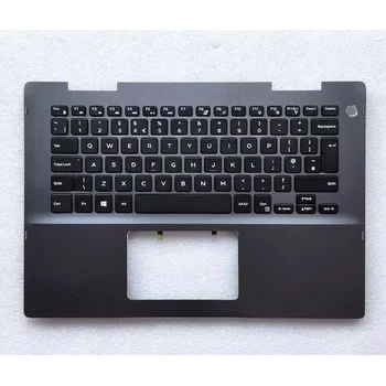 Сменная Подставка для рук Ноутбука с клавиатурой Серого цвета для Dell Inspiron 14MF 5481 5482 0XHYYJ C shell UK layout без подсветки