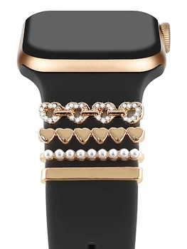 Украшение для Apple watch band 9 8 7 6 SE Ultra 2 Аксессуары Ювелирные изделия с бриллиантами Декоративное кольцо для Samsung watch ремешок 20 мм/22 мм