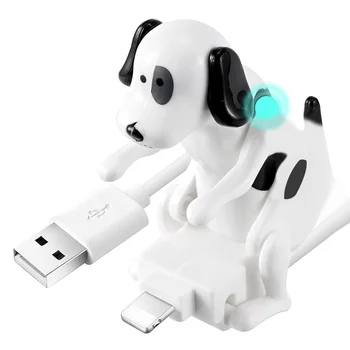USB-кабель, зарядное устройство для забавной горбатящейся собаки для iPhone 13/12/11 и не только, USB-кабель для быстрого зарядного устройства для движущейся пятнистой собаки