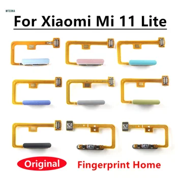 100% Оригинал для Xiaomi Mi 11 Lite Датчик отпечатков пальцев клавиша возврата домой Кнопка меню Гибкий ленточный кабель Mi11
