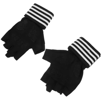 1 пара Спортивных Перчаток Противоскользящие Велосипедные Перчатки Перчатки Для Подъема Спортивные Перчатки На полпальца Тренировочные Перчатки