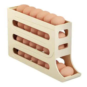 Контейнер для яиц для холодильника, 4-уровневый Держатель для яиц, диспенсер, Органайзер для хранения яиц, Холодильник, Органайзер для хранения продуктов, 30 Яиц