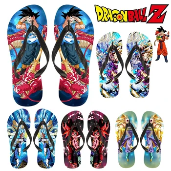 Dragon Ball Goku Летние Тапочки Мужские домашние Сандалии EVA с мягкой подошвой Вегета, Противоскользящие Легкие Шлепанцы, Пляжная обувь, Тапочки в Подарок