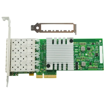 JABS I350-4SFP PCI-Ex4 Гигабитный четырехпортовый волоконно-оптический сервер, Портативная сетевая карта с чипом I350AM4