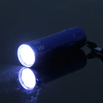 Горячие 9 светодиодных мини-сверхярких уличных фонарей-фонариков, водонепроницаемых легких сверхпрочных фонарей из синего алюминия для кемпинга