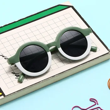 Онлайн Стиль В Том же стиле Модный Яркий Леопардовый Принт UV400 Детские Модные Очки Солнцезащитные очки Детские Солнцезащитные очки