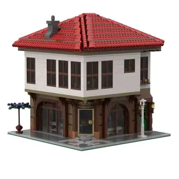 Антикварный магазин с Традиционным Домом Модульное Здание 3439 Штук MOC Build