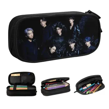 Пеналы корейской рок-группы Kpop для мальчиков Gilrs на заказ Коробка для ручек большой емкости Сумка Канцелярские принадлежности